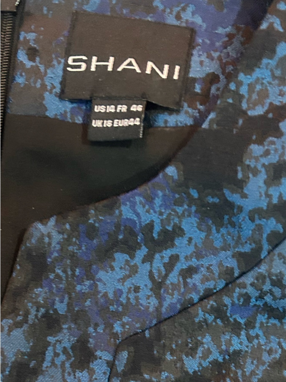 NEW Shani Jacquard bow blue dress size 14 - Picture 5 of 10